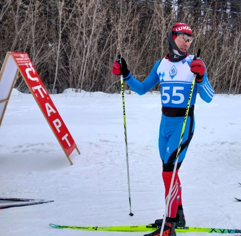 Первое место в соревнованиях по лыжным гонкам