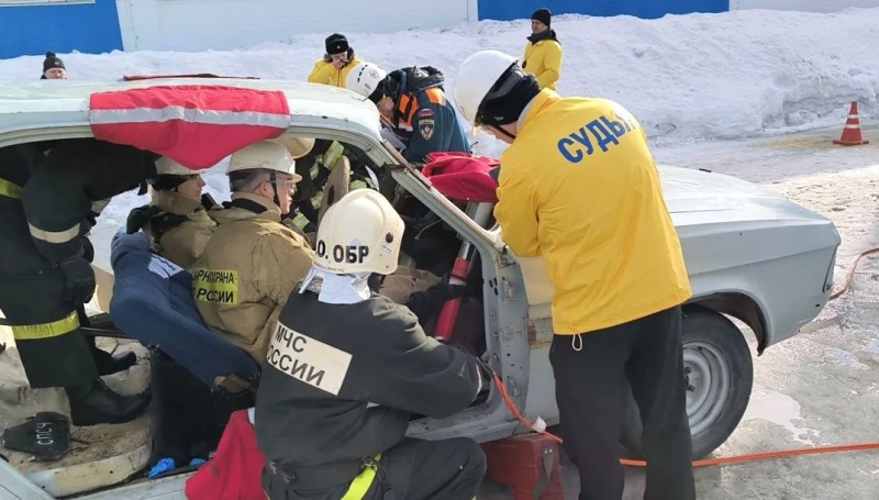II место в соревнованиях по ликвидации последствий ДТП