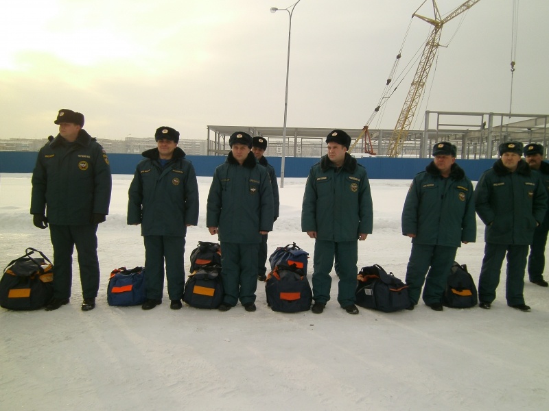 Строевой смотр военизированного горноспасательного отряда