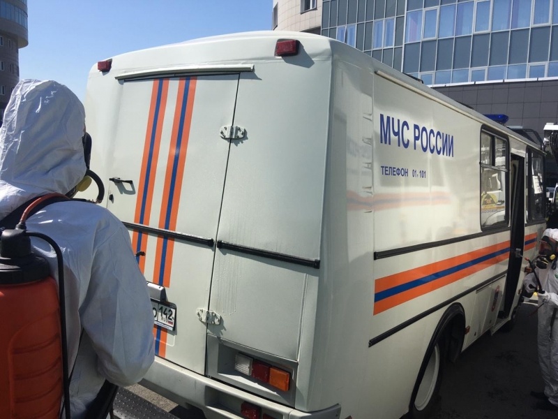 Дезинфекция спецтехники Национального горноспасательного центра