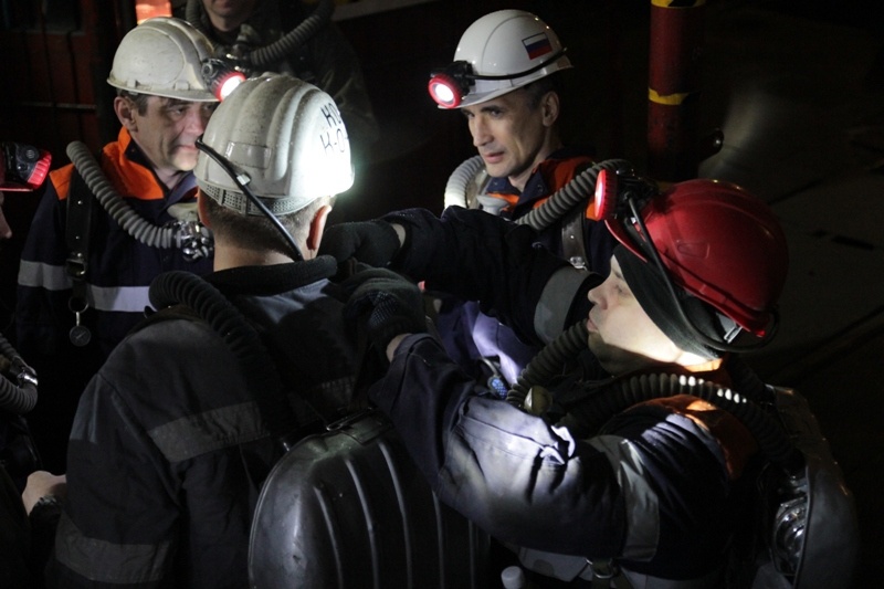 Участие оперативного состава военизированного горноспасательного отряда быстрого реагирования в ликвидации последствий аварии на шахте Северная в г. Воркута